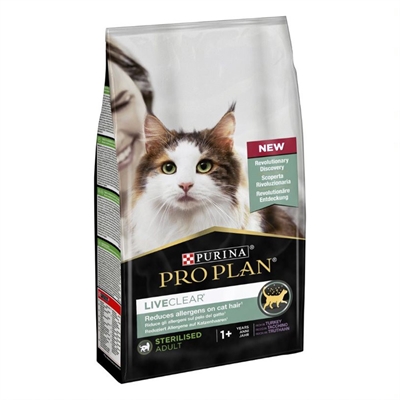Purina Pro Plan LiveClear Sterilised Kattfoder med Kalkon 1,4 kg